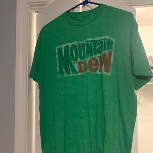 Mountain Dew Mens L T-shirt Greeb
